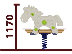 Качели-балансир на пружине Конь 04517 для детской площадки, фото 2 Качели-балансир на пружине Конь 04517 для детской площадки, фото 2