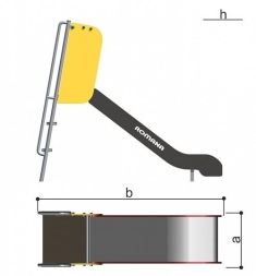 Горка Romana 110.22.00 H=950 для детских площадок, фото 3 Горка Romana 110.22.00 H=950 для детских площадок, фото 3