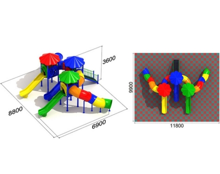 Детская игровая площадка Улитка 2.3.2, фото 2