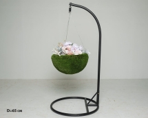 Топиари подвесное кашпо Нино, d = 55 см - газон Deluxe Топиари подвесное кашпо Нино, d = 55 см - газон Deluxe