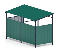 Навес контейнерной площадки для мусора (зеленый) (2 секции) МФ 55.02.03-01, фото 4