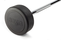 Штанга неразборная обрезиненная 30 кг Прямой гриф Штанга неразборная обрезиненная 30 кг Прямой гриф