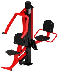 Жим ногами + жим от груди (красный) - Уличный тренажер - СТ 037-11, фото 4 Жим ногами + жим от груди (красный) - Уличный тренажер - СТ 037-11, фото 4