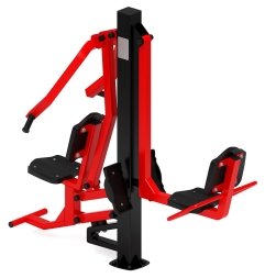 Жим ногами + жим от груди (красный) - Уличный тренажер - СТ 037-11, фото 3 Жим ногами + жим от груди (красный) - Уличный тренажер - СТ 037-11, фото 3