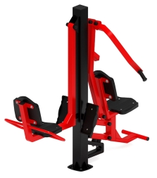 Жим ногами + жим от груди (красный) - Уличный тренажер - СТ 037-11, фото 2 Жим ногами + жим от груди (красный) - Уличный тренажер - СТ 037-11, фото 2