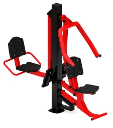 Жим ногами + жим от груди (красный) - Уличный тренажер - СТ 037-11, фото 1 Жим ногами + жим от груди (красный) - Уличный тренажер - СТ 037-11, фото 1