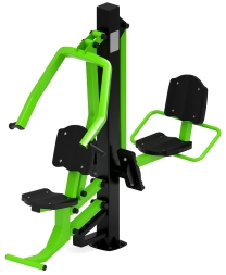 Жим ногами + жим от груди (зеленый) - Уличный тренажер - СТ 037-12, фото 4 Жим ногами + жим от груди (зеленый) - Уличный тренажер - СТ 037-12, фото 4