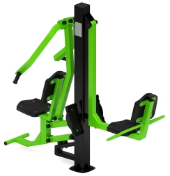 Жим ногами + жим от груди (зеленый) - Уличный тренажер - СТ 037-12, фото 3 Жим ногами + жим от груди (зеленый) - Уличный тренажер - СТ 037-12, фото 3