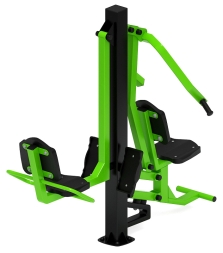 Жим ногами + жим от груди (зеленый) - Уличный тренажер - СТ 037-12, фото 2 Жим ногами + жим от груди (зеленый) - Уличный тренажер - СТ 037-12, фото 2