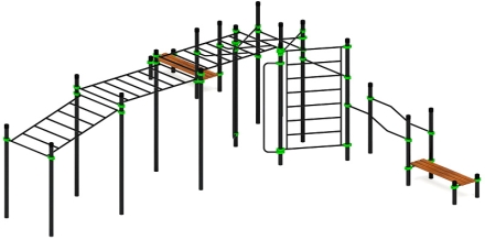 Воркаут ЛОВ 89 зеленый ВТ 101.25-02, фото 2