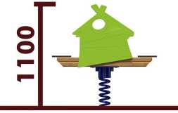 Качели-балансир на пружине Избушка 04515 для детской площадки, фото 2 Качели-балансир на пружине Избушка 04515 для детской площадки, фото 2