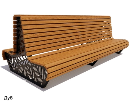 Скамейка уличная Ялта, Лиственница 1,5 м, фото 3