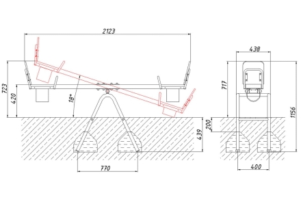 Качалка-балансир Малая КЧ097 для детской площадки, фото 3