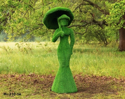 Топиари Дама с зонтом, h=180 см - газон Eco, фото 6