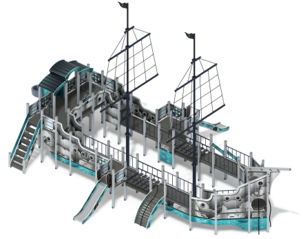 Детская игровая площадка Флагман (Лагуна) (винтовой скат) ДИК 2.03.3.03-12, фото 2