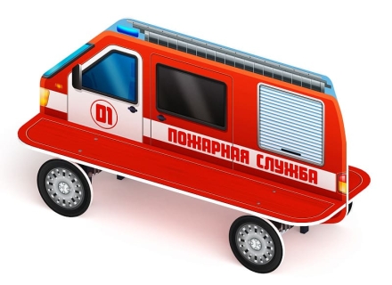 Пожарная машина - Скамейка детская - МФ 41.03.01-01, фото 4