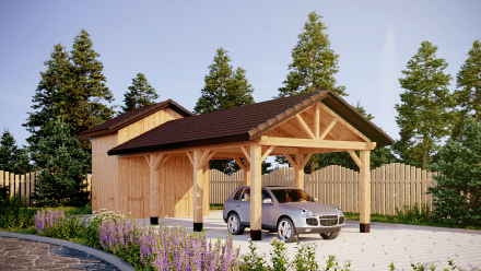 Навес для машин и гараж ШАТО Несущий каркас, фото 3