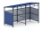 Навес контейнерной площадки для мусора (синий) (2 секции) МФ 55.02.03-03