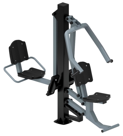 Жим ногами + жим от груди (серый) - Уличный тренажер - СТ 037-13, фото 1