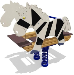 Качели-балансир на пружине Зебра 04514 для детской площадки, фото 1 Качели-балансир на пружине Зебра 04514 для детской площадки, фото 1