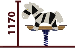 Качели-балансир на пружине Зебра 04514 для детской площадки, фото 2 Качели-балансир на пружине Зебра 04514 для детской площадки, фото 2