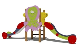 Горка двойная Медуза 08024 для детской площадки, фото 2