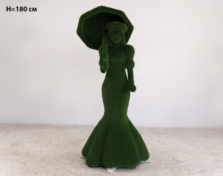 Топиари Дама с зонтом, h=210 см - газон Eco, фото 5