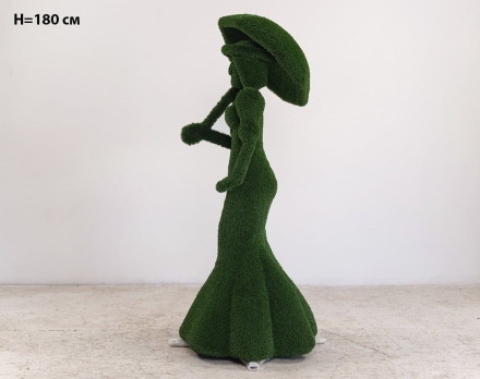 Топиари Дама с зонтом, h=210 см - газон Eco, фото 7