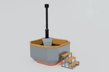 Сибирская купель с боковой печью