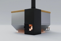 Сибирская купель с боковой печью