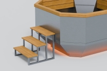 Сибирская купель с боковой печью