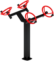 Рули (положение стоя) красный - Уличный тренажер - СТ 101-11, фото 3 Рули (положение стоя) красный - Уличный тренажер - СТ 101-11, фото 3