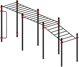 Воркаут ЛОВ 108 красный ВТ 102.11-01, фото 2 Воркаут ЛОВ 108 красный ВТ 102.11-01, фото 2