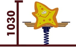 Качели-балансир на пружине Морская звезда 04513 для детской площадки, фото 2 Качели-балансир на пружине Морская звезда 04513 для детской площадки, фото 2