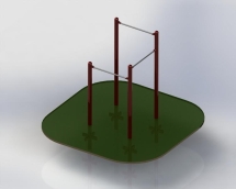 Трехуровневый П-образный турник  ТВС-006.00 