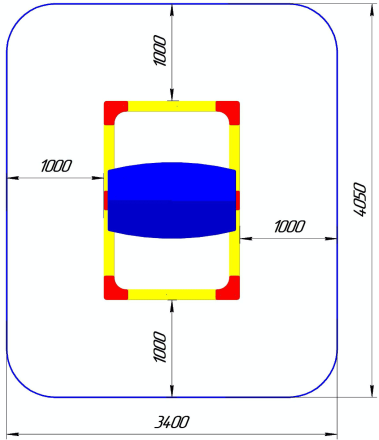 Песочница ПС-03 с навесом для детской площадки, фото 2