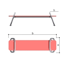 Скамейка Romana 057.56.00 без спинки для улицы Скамейка Romana 057.56.00 без спинки для улицы