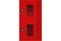 Пожарный шкаф НПО ПУЛЬС ШП-К-О-Пульс-320-12 НОК/ВОК(У) ручка-замок, пр/лев, нав/встр, открытый, красный, 700x1300x300 мм 5501010500147