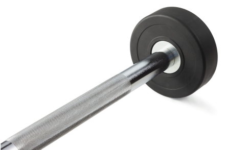 Штанга неразборная обрезиненная 15 кг Прямой гриф, фото 3