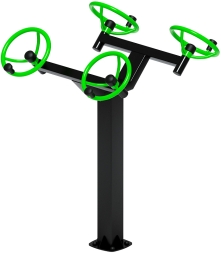 Рули (положение стоя) зеленый - Уличный тренажер - СТ 101-12, фото 4 Рули (положение стоя) зеленый - Уличный тренажер - СТ 101-12, фото 4
