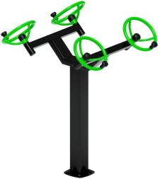 Рули (положение стоя) зеленый - Уличный тренажер - СТ 101-12, фото 3 Рули (положение стоя) зеленый - Уличный тренажер - СТ 101-12, фото 3