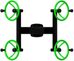 Рули (положение стоя) зеленый - Уличный тренажер - СТ 101-12, фото 5 Рули (положение стоя) зеленый - Уличный тренажер - СТ 101-12, фото 5