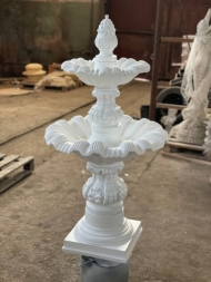 Фонтан классический двухъярусный белый, фото 2 Фонтан классический двухъярусный белый, фото 2