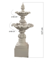 Фонтан классический двухъярусный белый