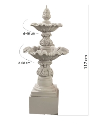 Фонтан классический двухъярусный белый, фото 5 Фонтан классический двухъярусный белый, фото 5