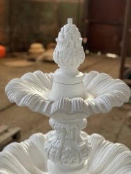 Фонтан классический двухъярусный белый, фото 3 Фонтан классический двухъярусный белый, фото 3