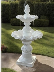 Фонтан классический двухъярусный белый, фото 1 Фонтан классический двухъярусный белый, фото 1