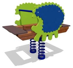 Качели-балансир на пружине Ёжик 04512.21 для детской площадки, фото 1 Качели-балансир на пружине Ёжик 04512.21 для детской площадки, фото 1