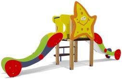 Горка двойная Морская звезда 08020 для детской площадки, фото 1