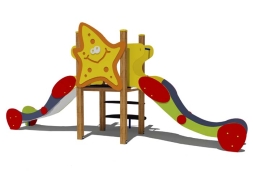 Горка двойная Морская звезда 08020 для детской площадки, фото 2